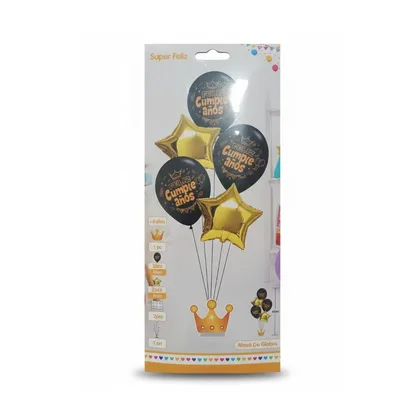 CENTRO MESA CON GLOBO NEGRO