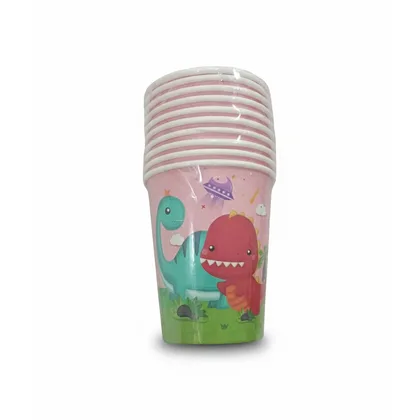 VASO DINOSAURIO ROSA (10 UNIDADES)