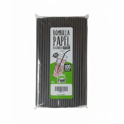 BOMBILLA PAPEL NEGRA (100 UNIDADES)