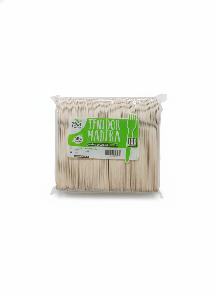 TENEDOR DE MADERA (100 UNIDADES)