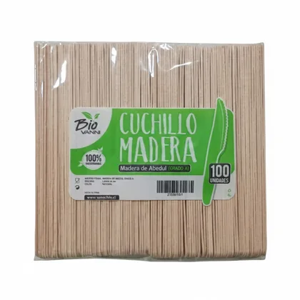 CUCHILLO DE MADERA (100 UNIDADES)