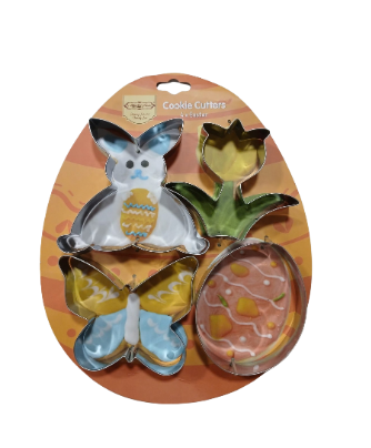 CORTADOR DE GALLETAS PASCUA 4 PCS YW0058