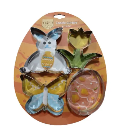 CORTADOR DE GALLETAS PASCUA 4 PCS YW0058